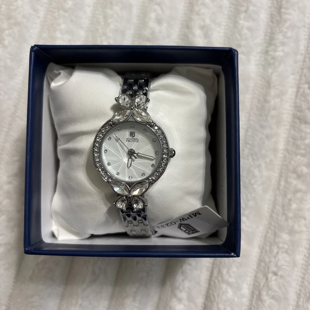 Montres Prestige By Invicta 22mm Silver Tone Butterfly Women's Watch MPW-0233